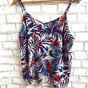 Tropical Spaghetti Strap Cami Tank